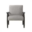 Pemberly Row Armchair Gray/Black Linen Upholstered Square Arms
