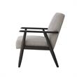 Pemberly Row Armchair Gray/Black Linen Upholstered Square Arms