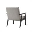 Pemberly Row Armchair Gray/Black Linen Upholstered Square Arms