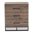 Pemberly Row Rustic Oak Finished Wood 3-Drawer Storage Chest