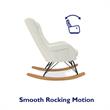 Pemberly Row Cranbrook Rocker Accent Chair with Storage Pockets in White