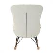 Pemberly Row Cranbrook Rocker Accent Chair with Storage Pockets in White