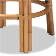 Pemberly Row Modern Bohemian Natural Brown Rattan Counter Stool