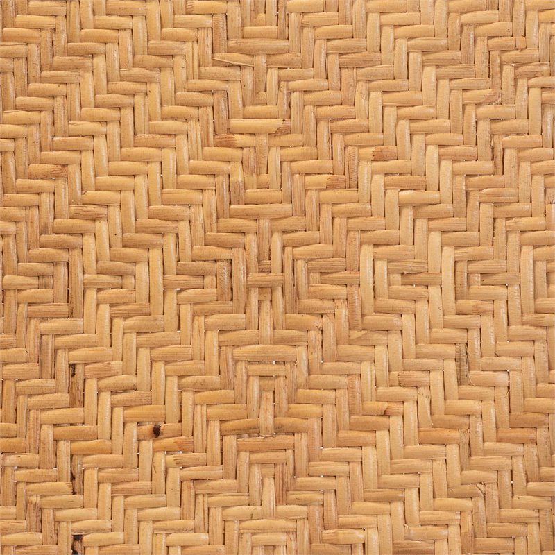 Pemberly Row Modern Bohemian Natural Brown Rattan Counter Stool