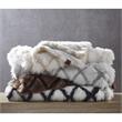 Pemberly Row Throw Brown Acrylic Luxuriously Soft Diamond Geometric Design