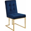 Pemberly Row Contemporary Transitional Navy Velvet Dining Chair