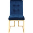 Pemberly Row Contemporary Transitional Navy Velvet Dining Chair