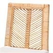 Pemberly Row Modern Bohemian Natural Brown Rattan 2-Piece Dining Chair Set
