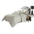 Pemberly Row 10-piece Fabric King Comforter Set in Gray/Natural