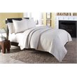 Pemberly Row 3-piece Geometric Fabric Queen Duvet Set in Natural