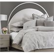 Pemberly Row 10-piece Feather Fill Fabric King Duvet Set in Dove Gray