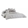 Pemberly Row 10-piece Feather Fill Fabric King Duvet Set in Dove Gray
