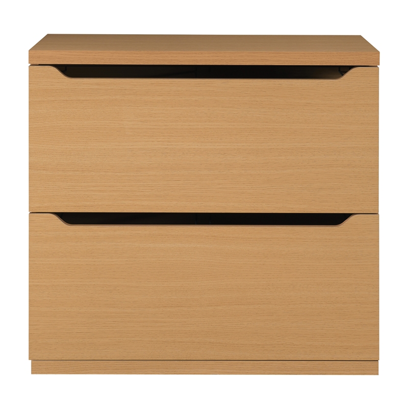 Pemberly Row 2-Drawer Wood Lateral File with Lockdowel in Natural Finish