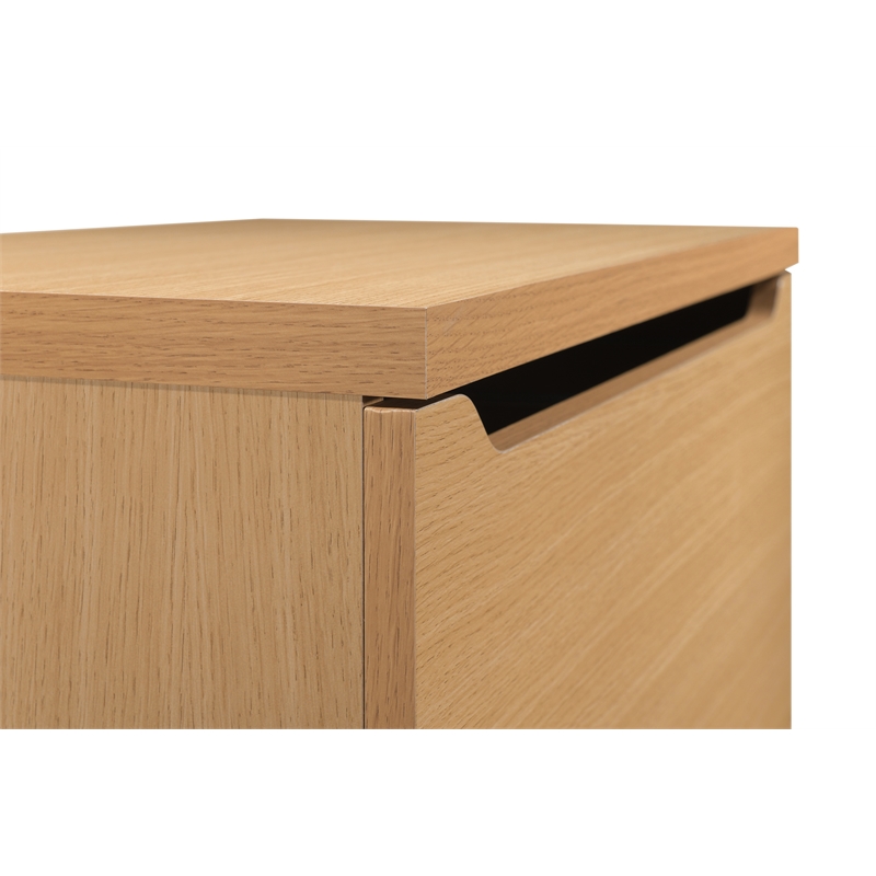Pemberly Row 2-Drawer Wood Lateral File with Lockdowel in Natural Finish