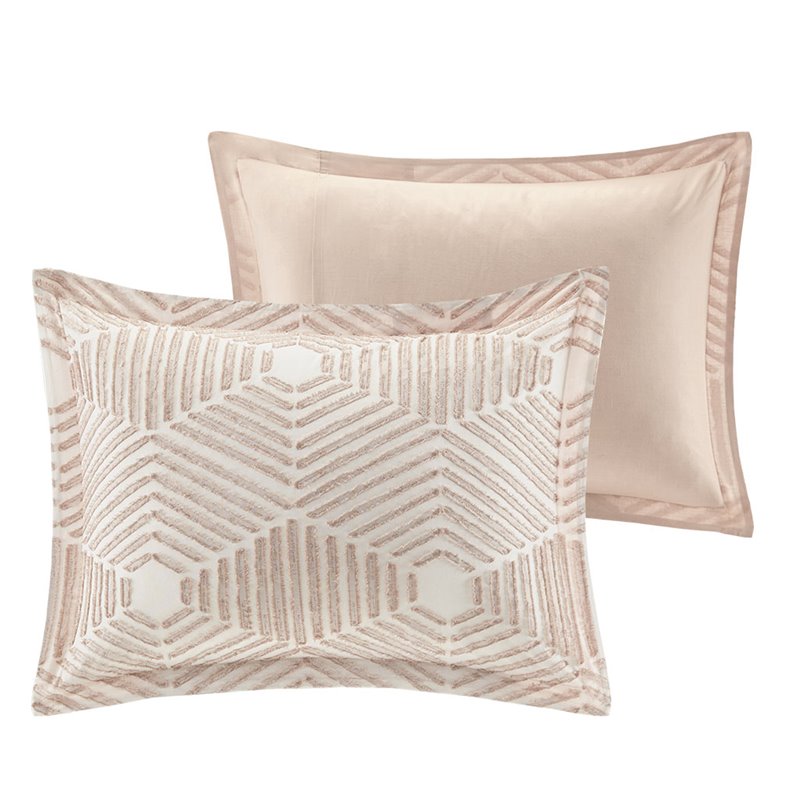 Pemberly Row Cotton Full/Queen Duvet Cover Set in Blush Pink Finish