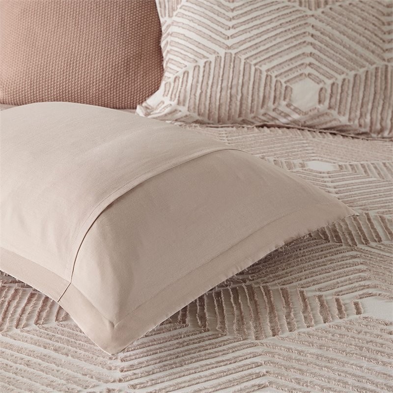 Pemberly Row Cotton Full/Queen Duvet Cover Set in Blush Pink Finish