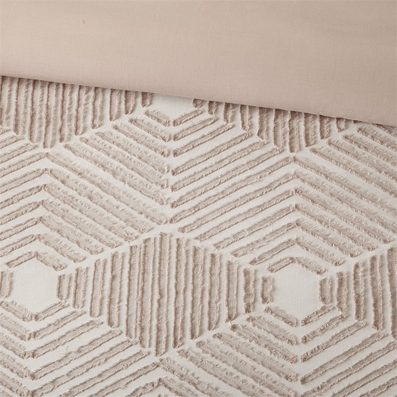 Pemberly Row Cotton Full/Queen Duvet Cover Set in Blush Pink Finish