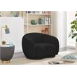 Pemberly Row Modern / Contemporary Black Boucle Fabric Chair