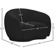 Pemberly Row Modern / Contemporary Black Boucle Fabric Chair