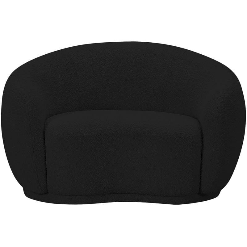 Pemberly Row Modern / Contemporary Black Boucle Fabric Chair