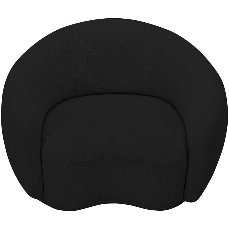 Pemberly Row Modern / Contemporary Black Boucle Fabric Chair