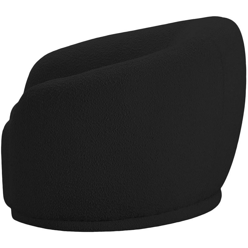 Pemberly Row Modern / Contemporary Black Boucle Fabric Chair