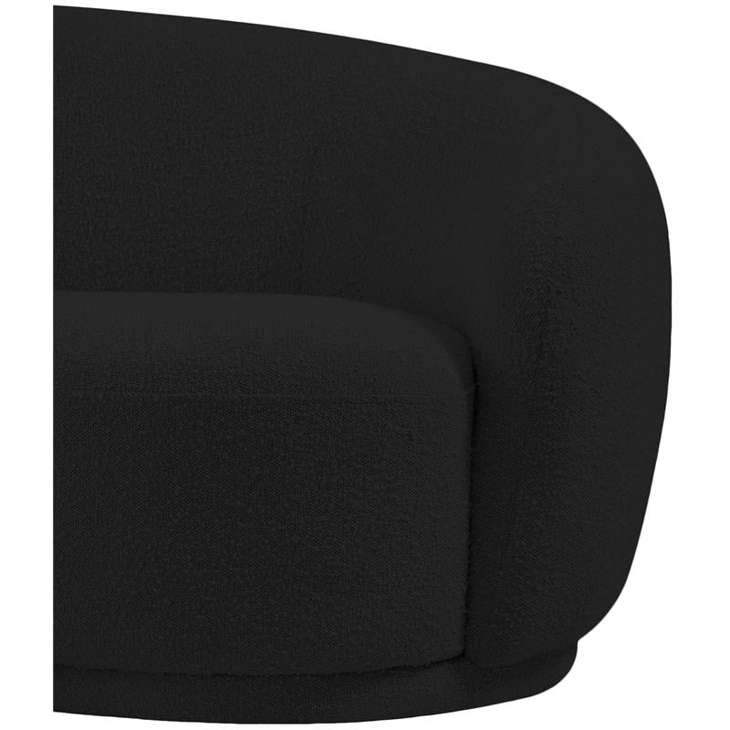 Pemberly Row Modern / Contemporary Black Boucle Fabric Chair