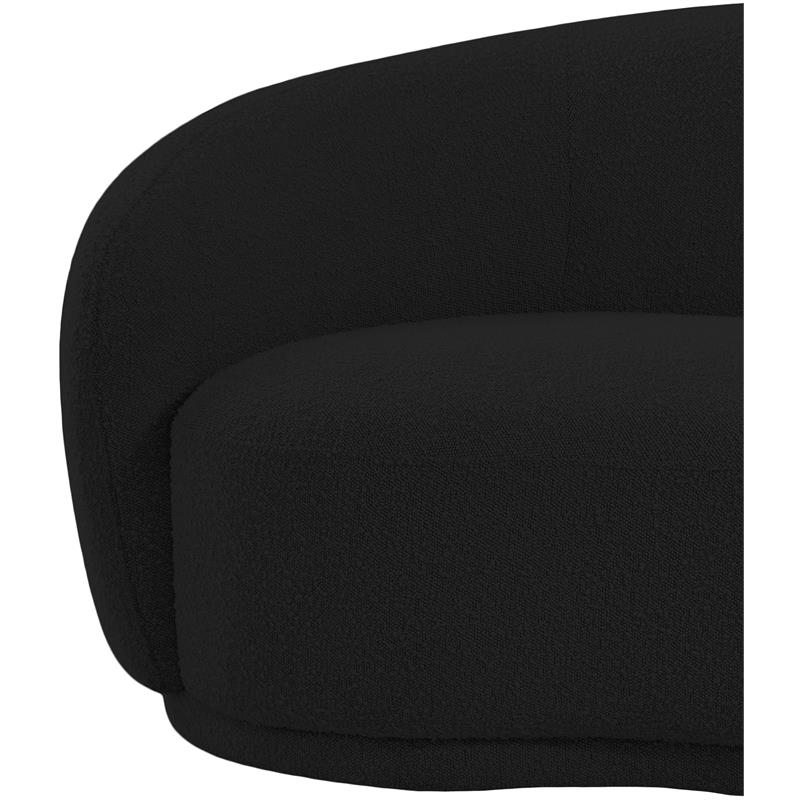 Pemberly Row Modern / Contemporary Black Boucle Fabric Chair