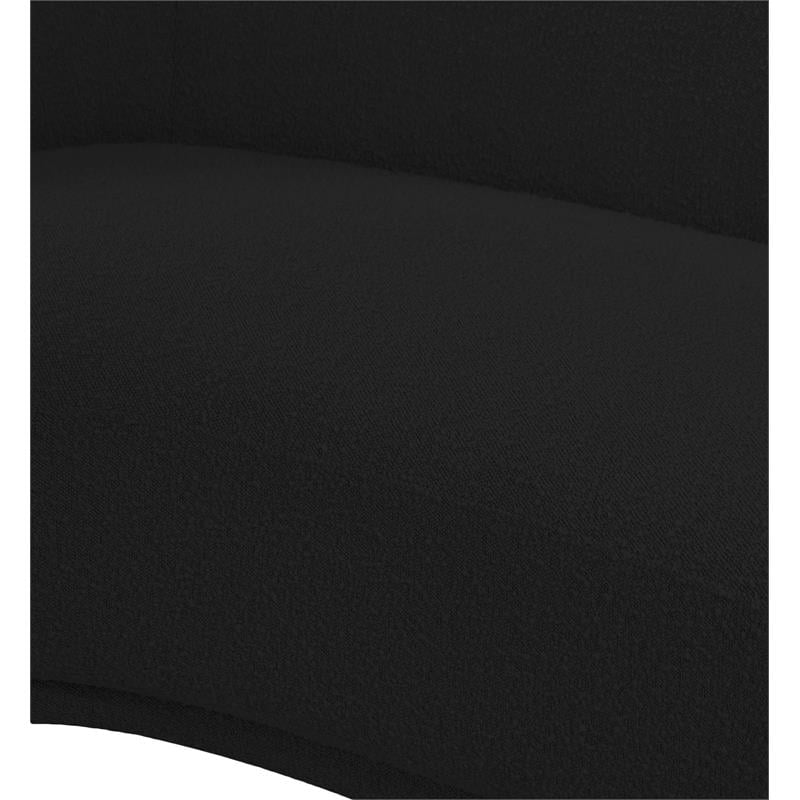 Pemberly Row Modern / Contemporary Black Boucle Fabric Chair