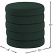 Pemberly Row Modern / Contemporary Green Boucle Fabric Ottoman/Stool