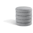 Pemberly Row Modern / Contemporary Gray Boucle Fabric Ottoman/Stool