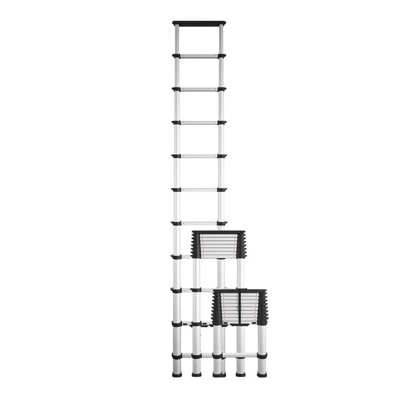 Pemberly Row 14-ft Telescoping Ladder with Ergonomic Grips and Top Cap