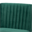 Pemberly Row Green Velvet Upholstered and Brown Wood Dining Chair