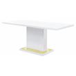 Pemberly Row Wooden Rectangular Top Dining Table in White High Gloss