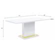 Pemberly Row Wooden Rectangular Top Dining Table in White High Gloss