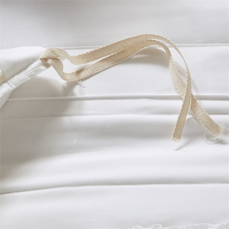 Pemberly Row Polyester Microfiber 2-in-1 Full/Queen Duvet in White
