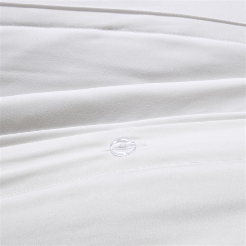 Pemberly Row Polyester Microfiber 2-in-1 Full/Queen Duvet in White