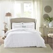 Pemberly Row Polyester Microfiber 2-in-1 Full/Queen Duvet in White