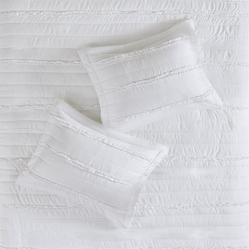 Pemberly Row Polyester Microfiber 2-in-1 Full/Queen Duvet in White