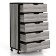 Pemberly Row Modern Wood 5-Drawer Dresser in Vintage Gray Oak