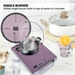 Pemberly Row 11inch Portable Single-Burner Induction Cooktop - w/ Handle - Black