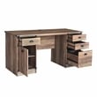Pemberly Row Transitional Particle Board and Wood Desk in Oak