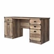 Pemberly Row Transitional Particle Board and Wood Desk in Oak