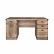 Pemberly Row Transitional Particle Board and Wood Desk in Oak