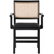 Pemberly Row Black Vegan Leather Dining Arm Chair (Set of 2)