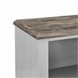 Pemberly Row 70 in. TV Stand for TV up to 75 in. Gray w/ Walnut Color Desktop