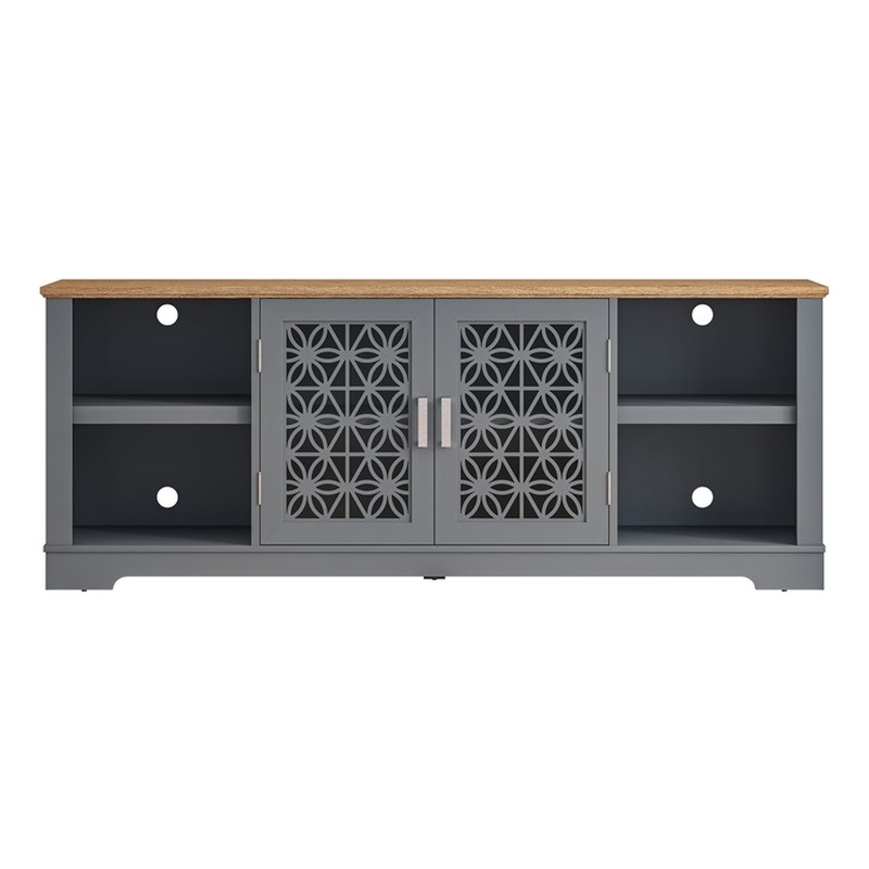 Pemberly Row 70 in. TV Stand Media Console for TV up to 75 in. - Gray
