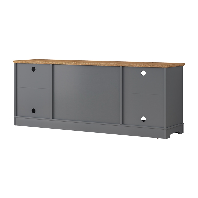 Pemberly Row 70 in. TV Stand Media Console for TV up to 75 in. - Gray