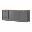 Pemberly Row 70 in. TV Stand Media Console for TV up to 75 in. - Gray