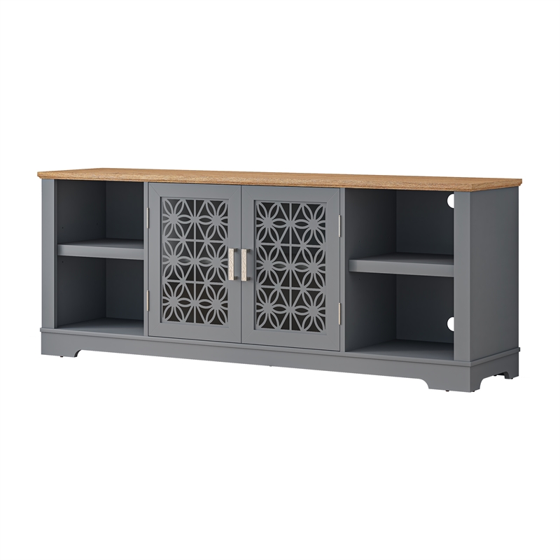 Pemberly Row 70 in. TV Stand Media Console for TV up to 75 in. - Gray